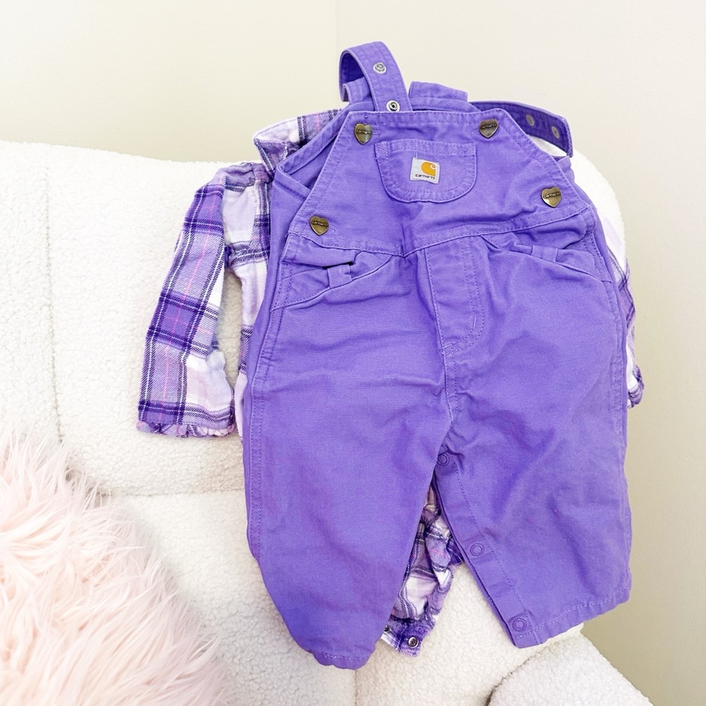 Lavender Carhartt overall set